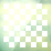 Witte Doorzichtige Schaakbord Speltafel Sticker (Vel 3)