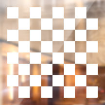 Witte Doorzichtige Schaakbord Speltafel Sticker