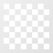 Witte Doorzichtige Schaakbord Speltafel Sticker (Vel)