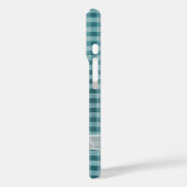 Witte doorzichtige strik op geruit Case-Mate iPhone case (Achterkant / Links)