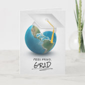 witte dop op het wereldbol kaart (Voorkant)