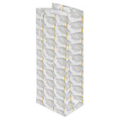 witte doppen met goudassel wijn cadeautas (Achterkant Gekanteld)