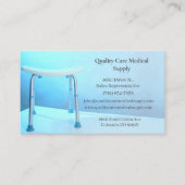 Witte Douche Stoel Apparatuur Medische Senior Care Visitekaartje (Voorkant)