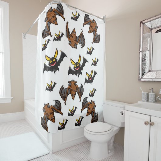 Witte douchegordijn (In situ)