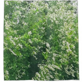 Witte douchegordijn met bloemen (Voorkant)