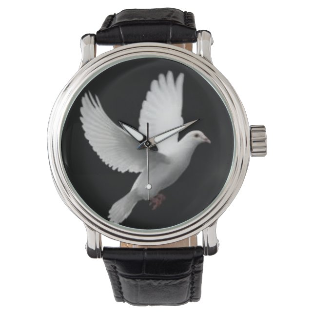 Witte dove 2 horloge (Voorkant)