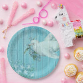 Witte dove Borden voor het verwijderen van hout Papieren Bordje (Feest)