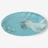 Witte dove Borden voor het verwijderen van hout Papieren Bordje (Gekanteld)