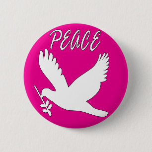 witte dove knop ronde button 5,7 cm