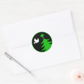 Witte Dove of Peace Groene Kerstboom Stickers (Envelop)