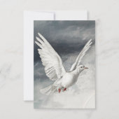 Witte dove op paaskaart kaart (Voorkant)