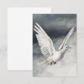 Witte dove op paaskaart kaart (Voorkant / Achterkant)