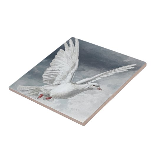  witte dove tegeltje (Zijkant)