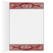 WITTE DOVES IN HET VENSTER, antiek rood roze (Binnen (Rechts))