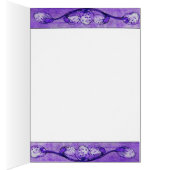 WITTE DOVES IN HET VENSTER, blauw paars (Binnen (Rechts))