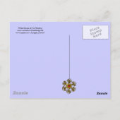 WITTE DOVES IN HET VENSTER blauw paars Briefkaart (Achterkant)