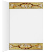 WITTE DOVES IN HET VENSTER, bruin geel (Binnen (Rechts))