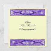 WITTE DOVES IN HET VENSTER,monogram goud metalen Kaart (Achterkant)