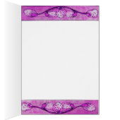 WITTE DOVES IN HET VENSTER, roze paarse violet (Binnen (Rechts))