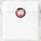 WITTE DOVES IN HET VENSTER roze rood bruin Ronde Sticker (Tas)