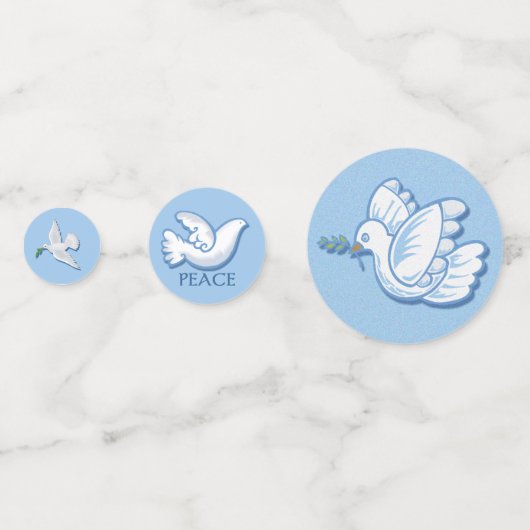 Witte Doves of Peace Confetti (Achterkanten)