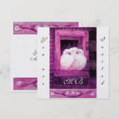 WITTE DOVES OP HET MERK VAN HET VENSTER-monogram Kaart (Voorkant / Achterkant)