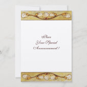 WITTE DOVES OP HET WINDOW-monogram zilver metallis Kaart (Achterkant)
