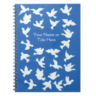 witte doves — spirale laptop notitieboek