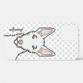 Witte Draadharige Ibizan Hound Hondenkop & Naam Case-Mate iPhone Case (Achterkant (horizontaal))