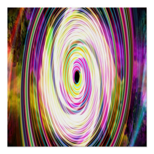 Witte Draaikolk Kosmische Stralen Perfecte Poster (Voorkant)