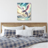 Witte draak canvas afdruk (Insitu (Slaapkamer))