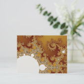 Witte draak - Fractal Art Briefkaart (Staand voorkant)