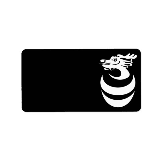 Witte draak in Ei Label (Voorkant)