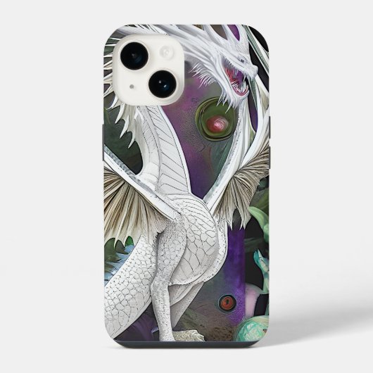 Witte Draak iPhone Hoesje (Achterkant)