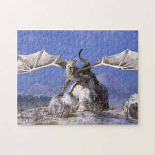 Witte draak legpuzzel