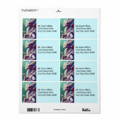 Witte draak met label voor verzendbloemen (Full Sheet)