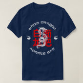 Witte draak noedels bar t-shirt (Design voorkant)