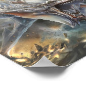 Witte draak poster (Hoek)