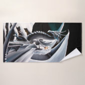 Witte Draak Vrouw Fantasie Auroras Badhanddoek (Badhanddoek)