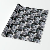 Witte Draak Vrouw Fantasie Auroras Cadeaupapier (Uitgerold)
