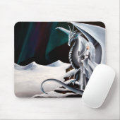 Witte Draak Vrouw Fantasie Auroras Muismat (Met muis)