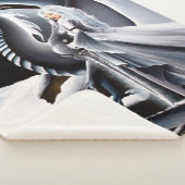 Witte Draak Vrouw Fantasie Auroras Sherpa Deken (3/4)