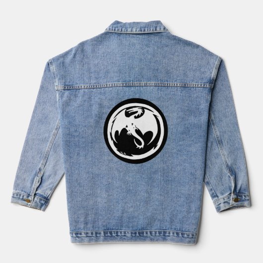 Witte Dragon denim jas Denim Jacket (Achterkant)
