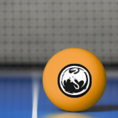 Witte Dragon gele gloed 1 ster pingpongbal (Net)