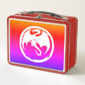 Witte dragon Neon lunchbox (Voorkant)