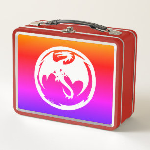 Witte dragon Neon lunchbox