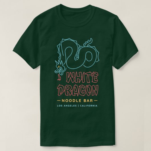 Witte Dragon Noodle Bar T-shirt (Design voorkant)