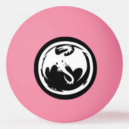 Witte Dragon roze sinaasappel glo 1 ster ping pong Pingpongbal