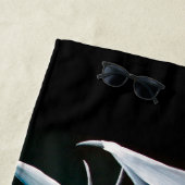 witte Dragon Vrouw Fantasy Auroras Strandlaken (In situ)