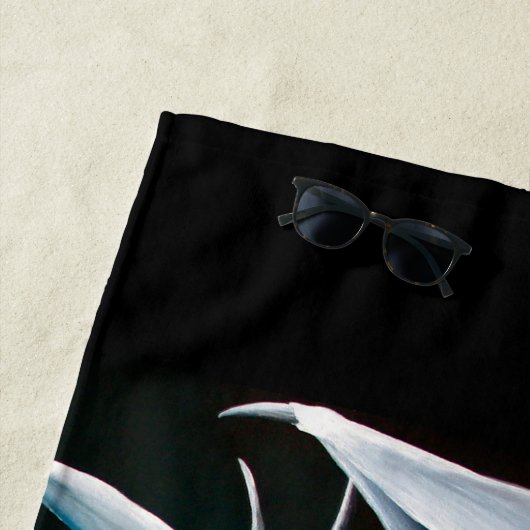 witte Dragon Vrouw Fantasy Auroras Strandlaken (In situ)